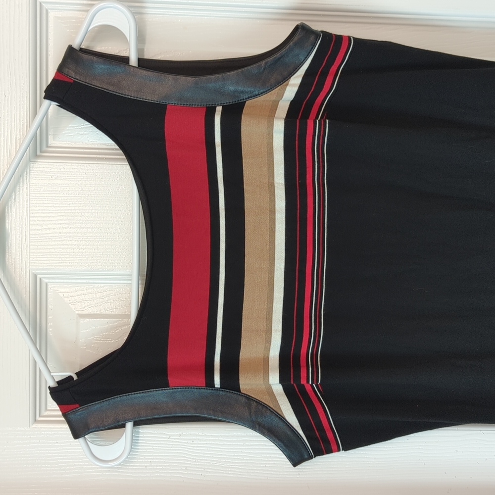 White House Black Market Black and Multicolor Striped Dress - Picture 2 of 9